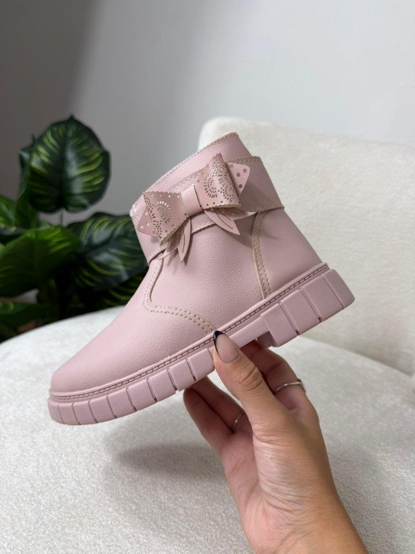 Producto - S13 Bota Infantil Moño Rosa  20 21 22 24 25  SIN CAMBIO