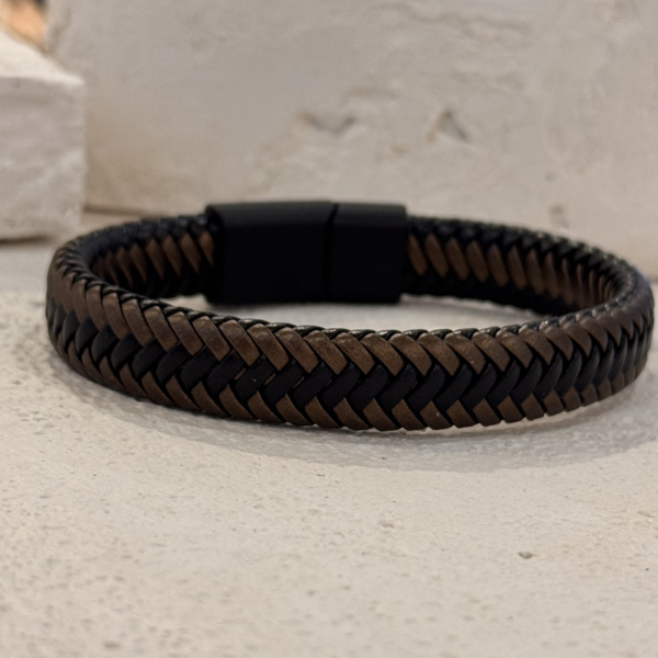 Producto - Pulsera trenzada brown and black