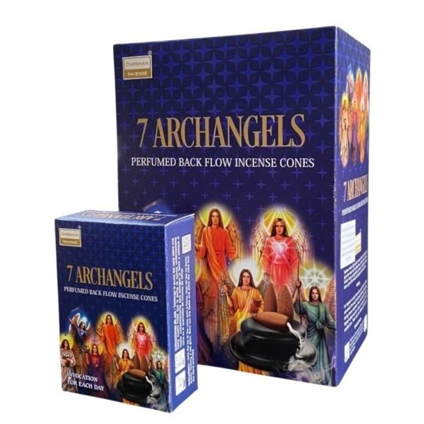 Producto - Conos black flow cascada Darshan 7 arcangeles x 12 unid.