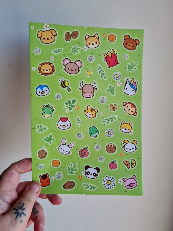Producto - Plancha de stickers animales 2