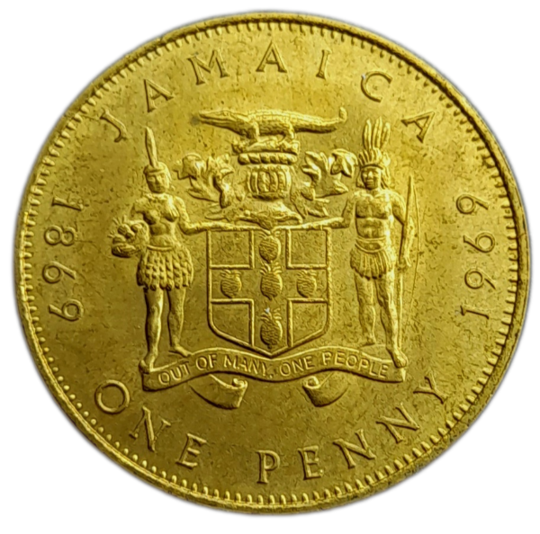 Producto - Jamaica Aniv. de la acuñación jamaiquina 1 Penny 1969 (30.000) Km#42 XF