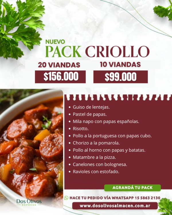 Producto - Pack Criollo x 20 - 0