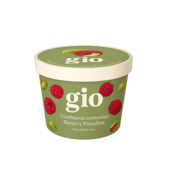 Producto - Frambuesa Bañadas con Pistacho Gio