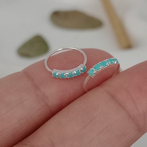 Producto - Argollita Shine turquesa