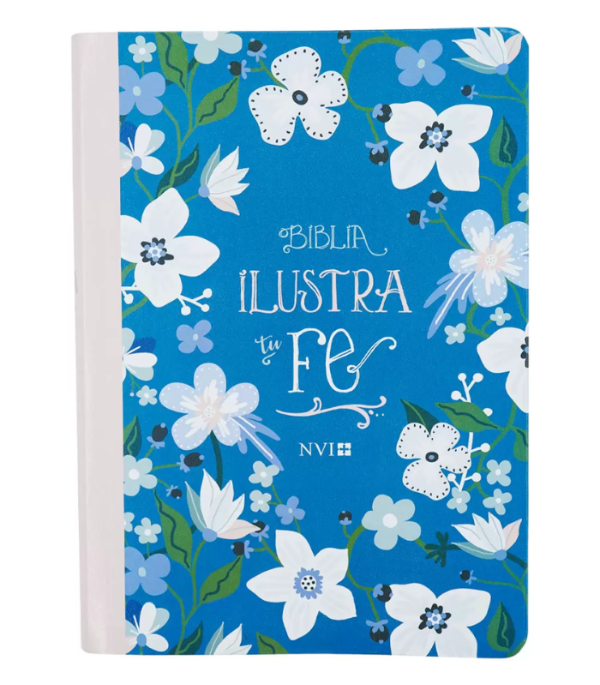 Producto - BIBLIA NVI ILUSTRA TU FE IMITACIÓN PIEL AZUL