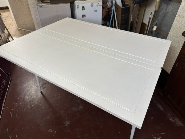 Producto - MESA LIBRO BLANCA TPO AMERICANO 130x50/100 #12059