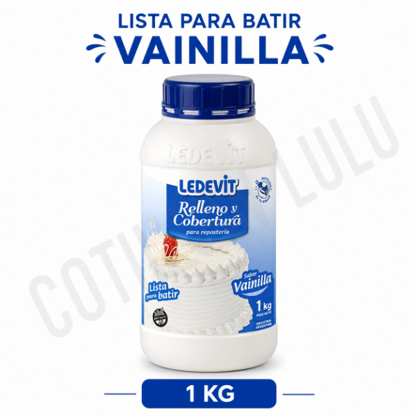 Producto - CREMA RELLENO Y COBERTURA VAINILLA LEDEVIT 1 LITRO
