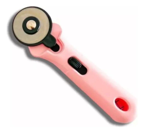 Producto - Cutter Rotativo Rosa con Cuchilla de Corte Recto 45mm.
