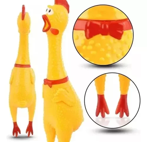 Producto - Gallina Chillona Pollo Chillon Juguete 16 cm Chifle para mascotas - 2