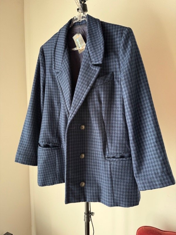 Producto - Blazer vintage Vichy azul y negro