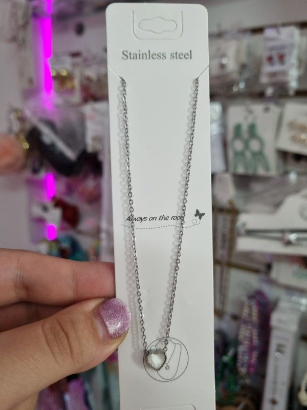 Producto - Collar Corazon de Nacar AQ/AD - 0