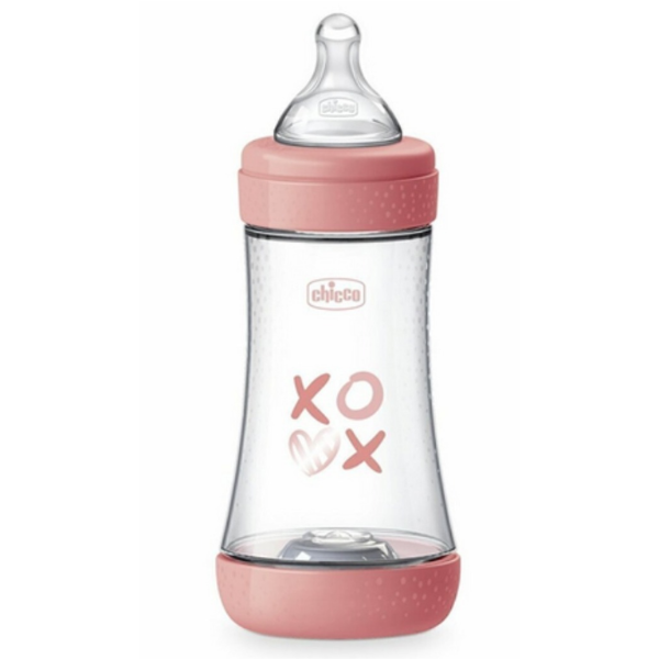Producto - Mamadera xoxo rosa +2m