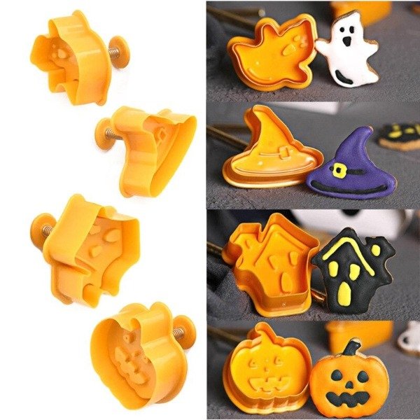 Producto - Set de 4 cortantes con expulsor halloween