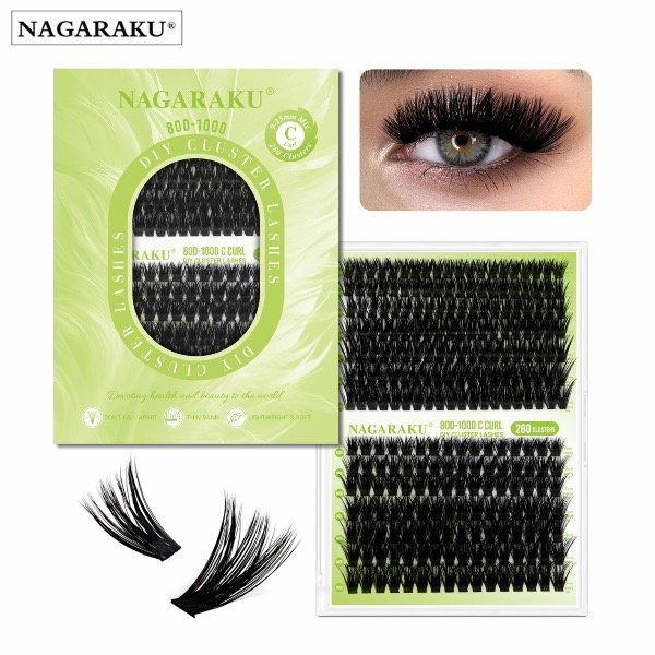 Producto - Pestañas Cluster Nagaraku Mega Volumen 80D-100D MIX(9-15mm) #JUN-NG049