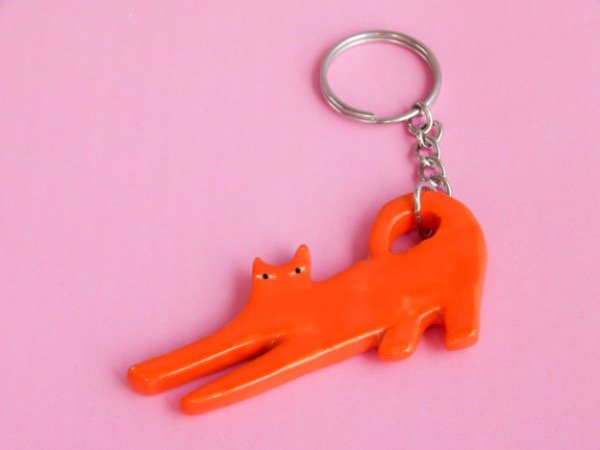 Producto - Llavero gato naranja