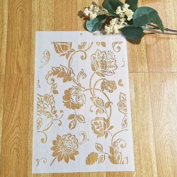 Producto - St 5300 de 20x30 Stencil Fondo Flor