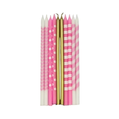 Producto - Set de velas ROSA / CELESTE x10 uni