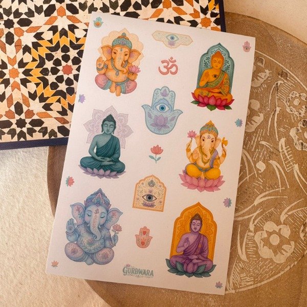 Producto - Plancha de Stickers Energía Divina Relieve