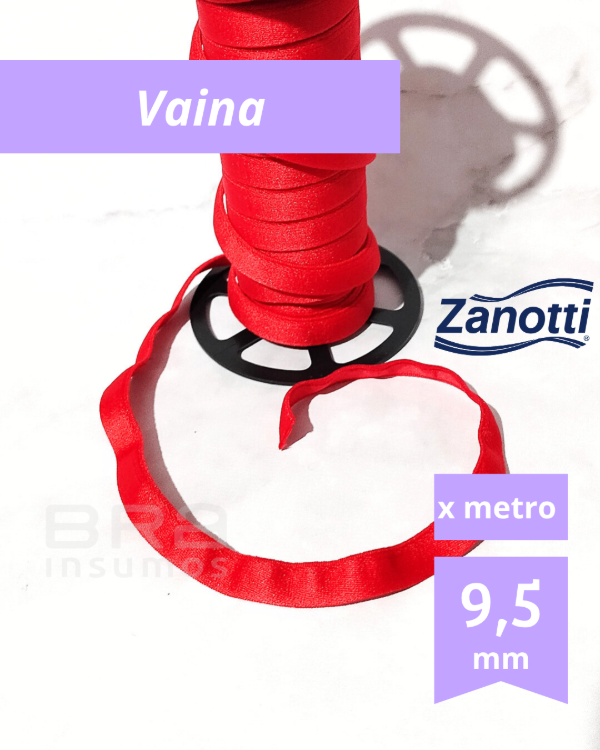 Producto - Vaina "Tacuara" Zanotti 10 mm - Rojo (x Metro)