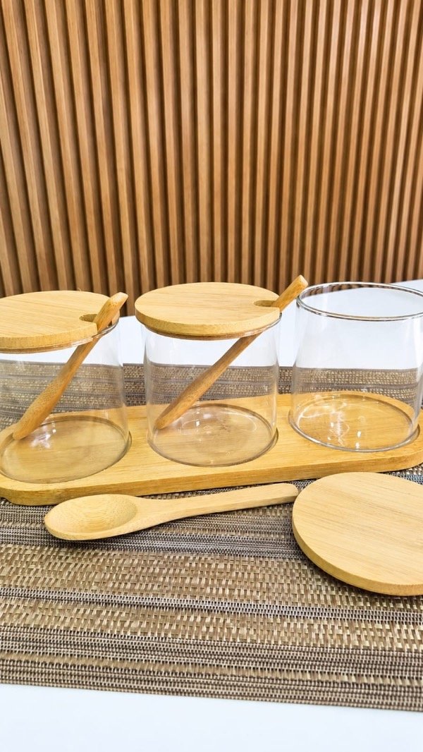 Producto - SET X3 ESPECIEROS CON TAPA Y CUCHARA BAMBÚ