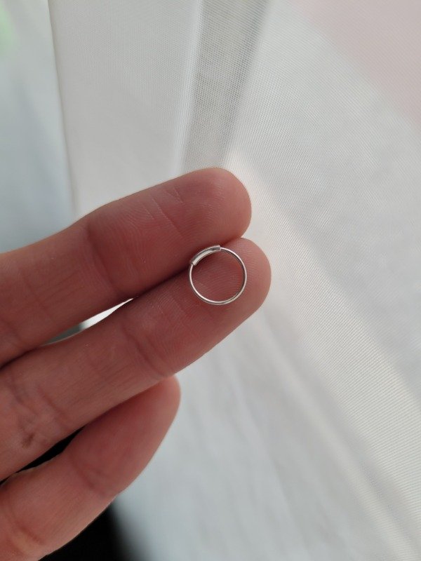 Producto - Argollita con cierre 1 cm Plata 925