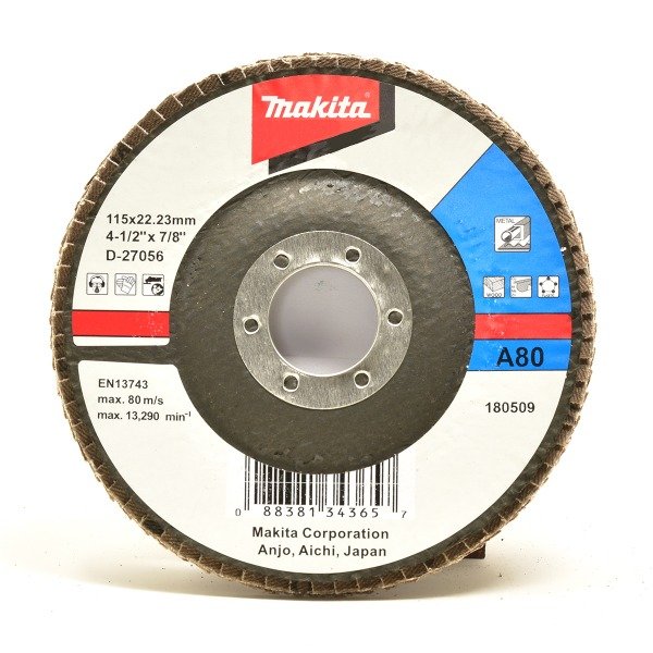 Producto - Disco flap Makita de 115 mm para metales madera PVC