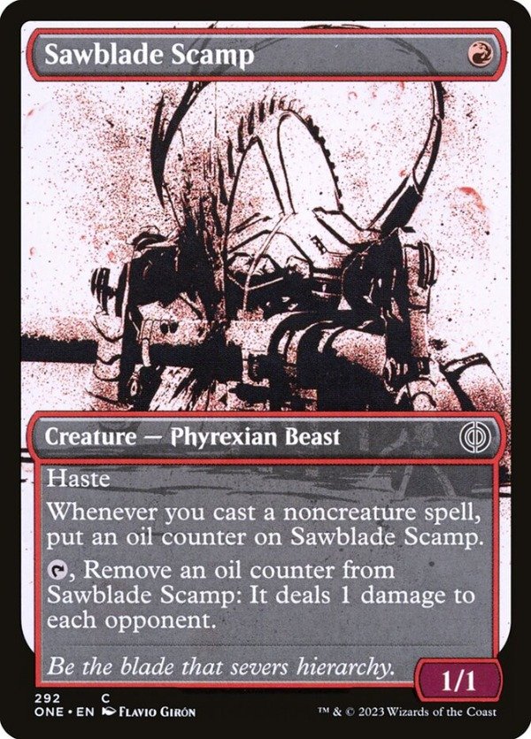Producto - Sawblade Scamp #292 Showcase  Phyrexia: All Will Be One