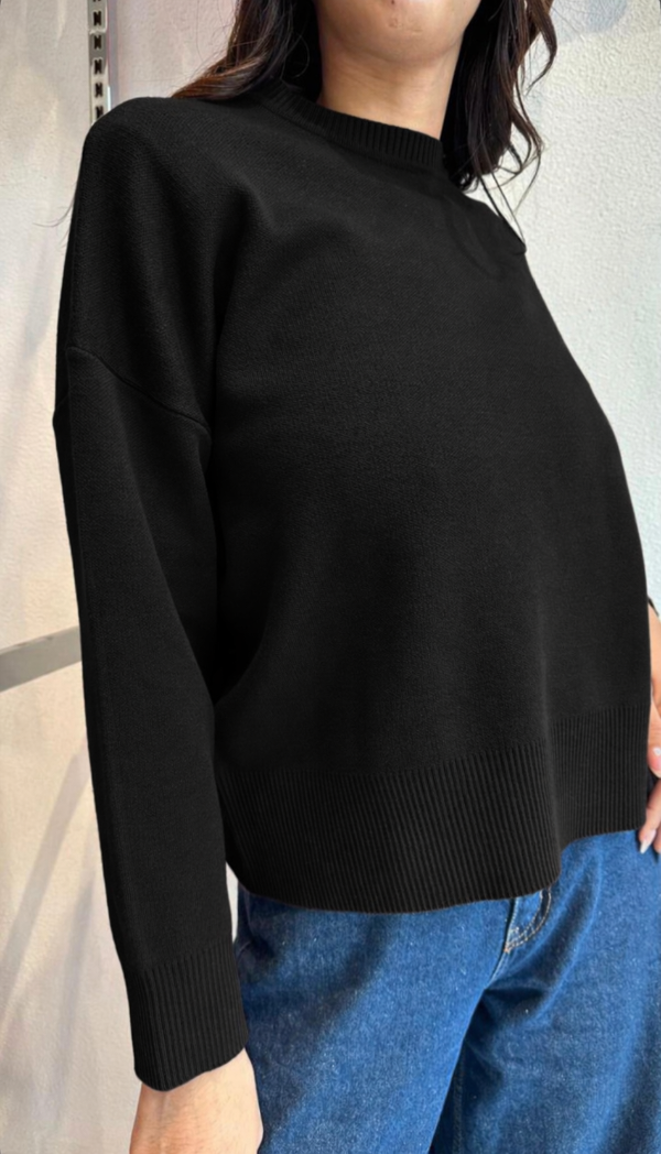 Producto - Sweater doble hilado Negro