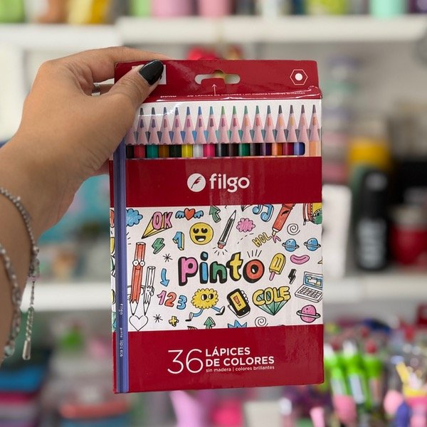 Producto - Caja Lápices Largos FILGO x36 Colores 6887