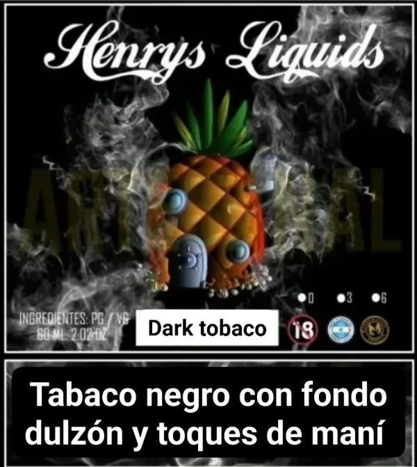 Producto - Henry dark tobaco 120 ML tabaco dulce con maní