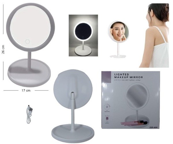 Producto - Espejo con luz led con carga usb esp-4205 - 1