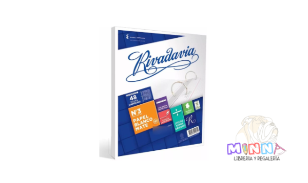 Producto - Repuesto Rivadavia Cuadriculadas N3 Con Banda X 48 hojas