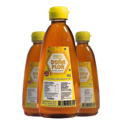 Producto - Miel marca "Doña flor" con pico vertedor.
