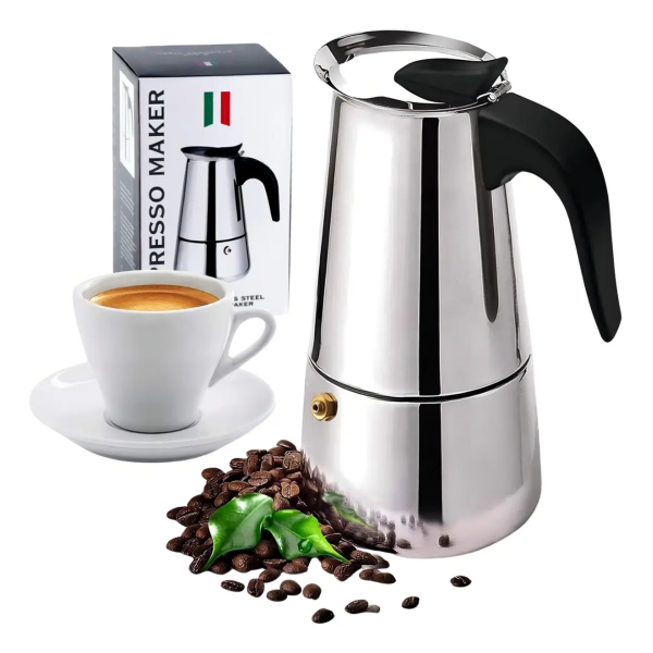 Producto - Cafetera italiana de acero inoxidable
