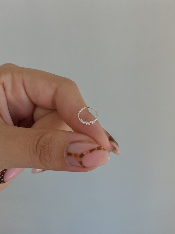 Producto - Piercing 3 bolitas y resortes intercalados 0,8cm