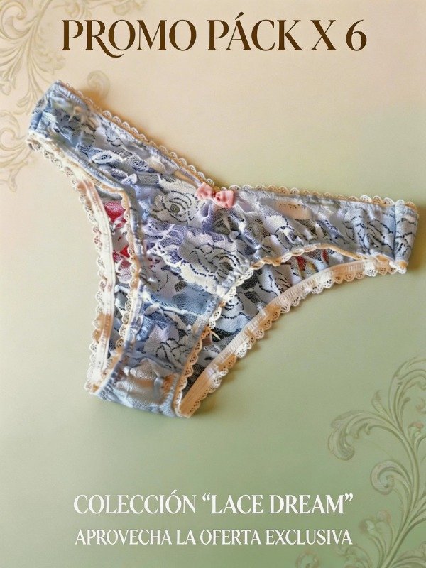 Producto - Pack de 6 unidades vedetinas encaje