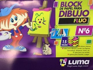 Producto - LUMA BLOCK DE DIBUJO FLUO N6