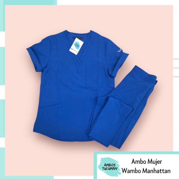 Producto - Ambo Azul Francia Liso Spandex Manhattan
