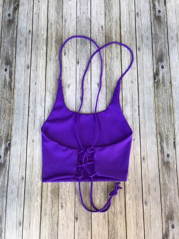 Top regulables violeta azulado