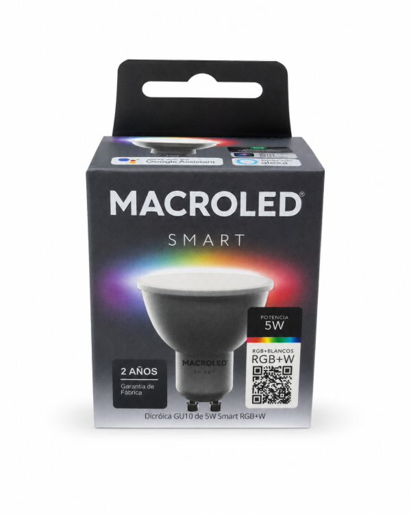 Producto - Lámpara Dicroica LED Smart Macroled GU10 5W RGB+W