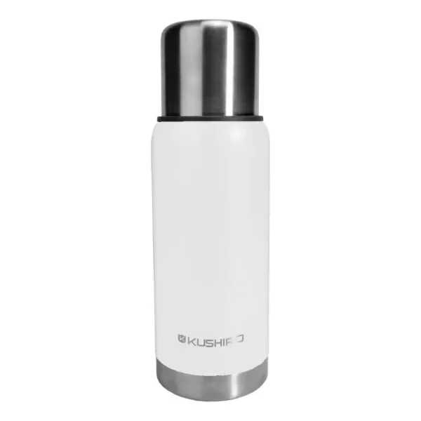Producto - Termo Kushiro 750ml Acero doble capa 24hs 3/4 Litro Color Blanco