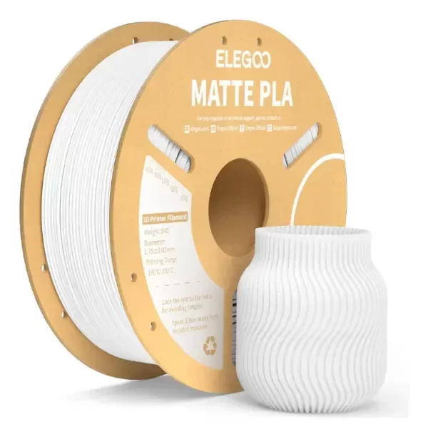 Producto - FILAMENTO ELEGOO PLA MATTE BLANCO 1,75mm - 0