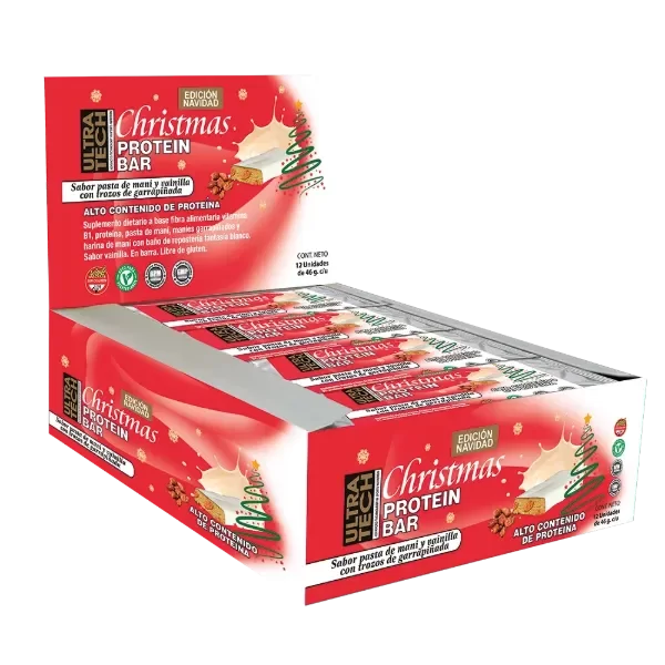 Producto - Protein Bar 46 Grs x 12 Unid Christmas Ultra Tech Sin Tacc