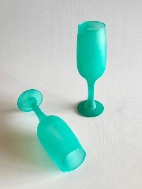 Producto - 6 Copas de Champagne opalina verdes