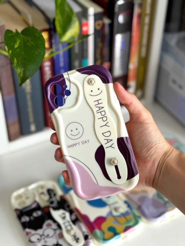 Producto - Iph 13 y iph 14  funda happy Day