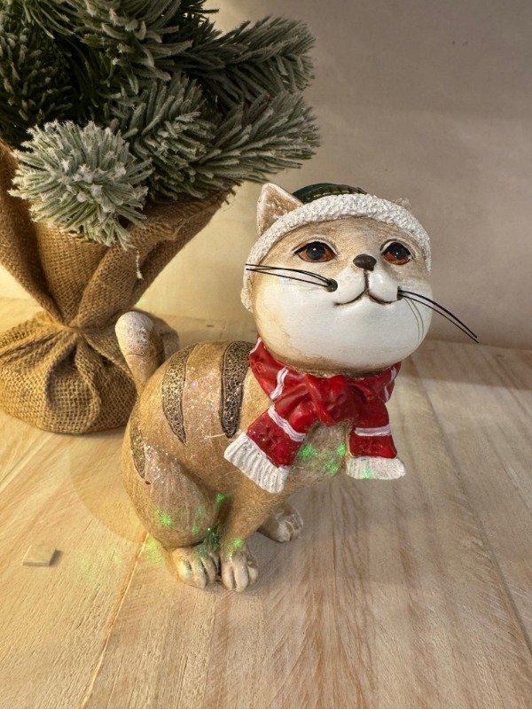 Producto - Gato navideño gorro verde (Efectivo: 26.000)