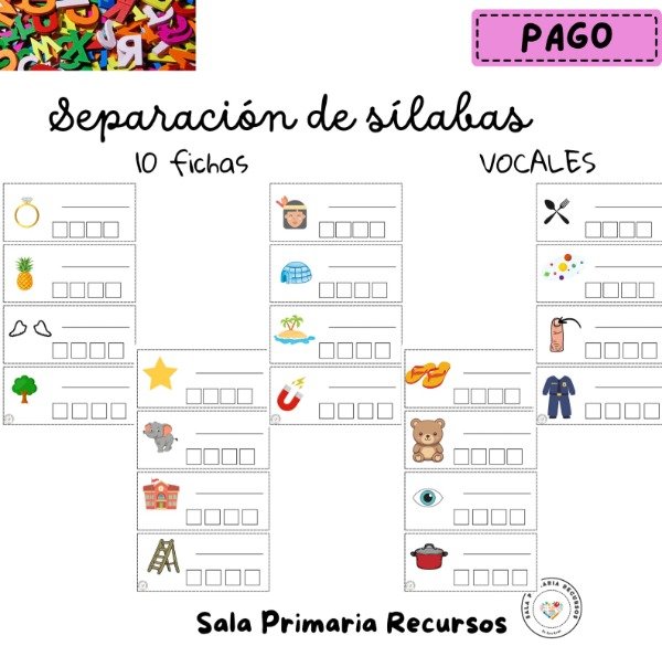 Producto - Separación de sílabas con vocales