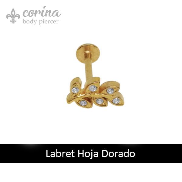 Producto - Labret Hoja Dorado