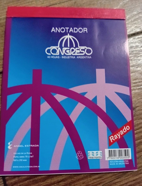 Producto - Block Anotador Congreso rayado x 40 hojas
