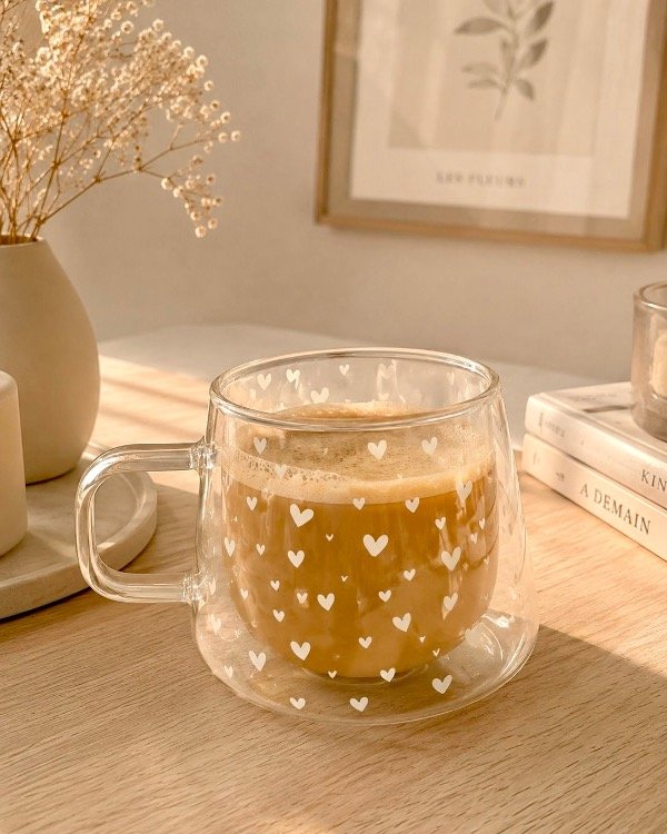 Producto - TAZA CORAZONES BLANCOS